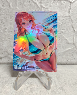 Nami Trading Card Waifu Goddess Story Anime Girl holo Karte Manga Full Art - Image 1