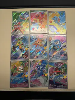 Pokemon First Partner Illustration 30th Collection Complete Promo Set 9 Cards - Image 1