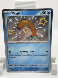 Pokemon Wiglett Shiny Rare 121/091 SV: Paldean Fates Holo Basic Card 2024 - Image 1