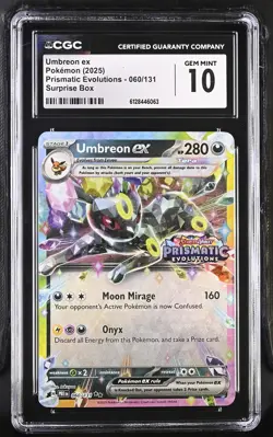 CGC 10 Umbreon ex 060/131 Stamped Promo Prismatic Evolutions Pokemon Card - Image 1