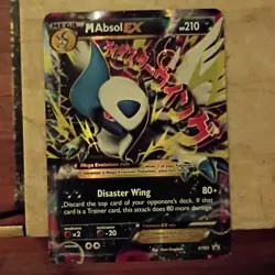 Pokemon M Absol EX Mega Promo Holo Card XY63 XY 210 HP Disaster Wing - Image 1