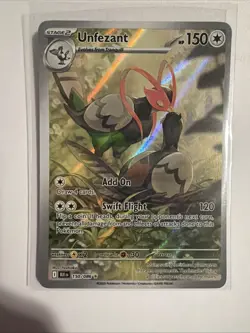 Pokemon TCG SV Black Bolt Unfezant 150/086 Illustration Rare Near Mint - Image 1