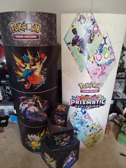 Pokemon Shop Display Kit. Mega Evolutions/ Prismatic Display, Totems & Cubes. - Image 2