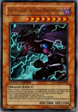 Yugioh Van'Dalgyon the Dark Dragon Lord JUMP-EN023 Limited Edition Ultra Rare NM - Image 1