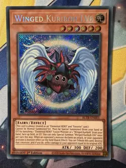 YuGiOh! Winged Kuriboh LV6 Secret Rare BLTR-EN001 - Image 1
