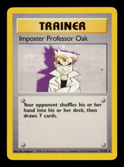 Pokemon Card Imposter Professor Oak 73/102 Base Set Trainer WOTC Rare 2000 - Image 1
