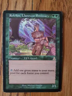 MAGIC THE GATHERING Rofellos, Llanowar Emissary URZA'S DESTINY (1999) Mod. Play - Image 2
