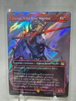 MTG Magic Final Fantasy | Firion, Wild Rose Warrior | Borderless SURGE FOIL | NM - Image 1