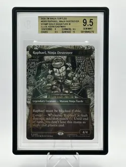 Raphael Ninja Destroyer (Borderless)(Gold-Stamped Signature) TMNT MTG - Image 2