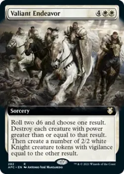 MTG Valiant Endeavor Commander: Adventures in the Forgotten Realms NM - Image 1