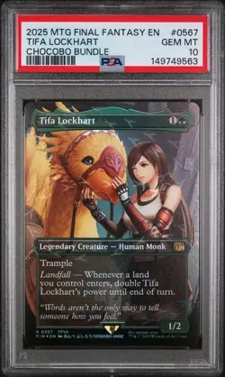2025 MAGIC: THE GATHERING FINAL FANTASY CHOCOBO TIFA LOCKHART PSA 10 - Image 1