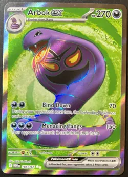 Pokemon TCG: S&V 151 - Arbok EX #185/165 - LP/NM (Pack Fresh) - Image 1