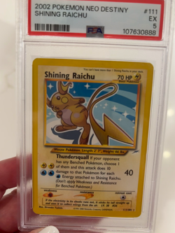 2002 POKEMON SHINING RAICHU NEO DESTINY #111 PSA 5 - Image 2