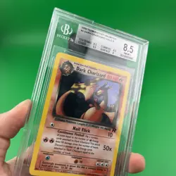 Pokemon TCG Team Rocket 1st Edition Dark Charizard 21/82 Beckett 8.5 Graded - Image 5