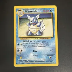 Pokemon Wartortle 042/102 Base Set Uncommon 1st Edition 70 HP - Image 1