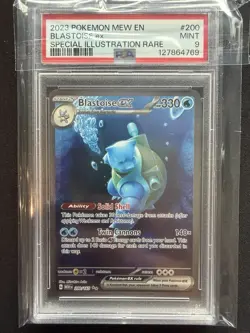 2023 Pokemon Mew En-151 Blastoise ex Special Illustration Rare 200/165 PSA 9 - Image 1