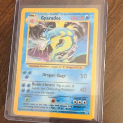 Pokemon TCG Gyarados Base Set Holo Rare 6/102 100 HP English Wizards 1999 - Image 1
