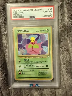 1998 Pokemon Vending Series 3 Bellsprout #69 PSA 10 - Image 1