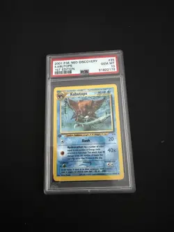 2001 Pokemon Neo Discovery Kabutops 1st Edition #25 PSA 10 GEM MINT WOTC Rare - Image 1