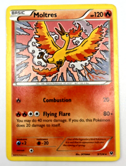 2016 Pokemon Moltres 9/124 Rare Non Holo Fates Collide TCG - Image 1