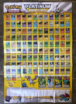 Pokemon Trading Card Game Official Platinum Arceus Set Poster 2009 No Cards NICE - Image 1