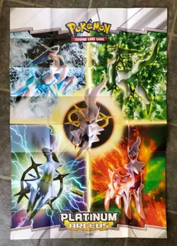 Pokemon Trading Card Game Official Platinum Arceus Set Poster 2009 No Cards NICE - Image 2