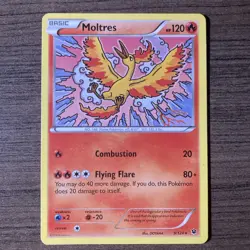 Pokemon Card Moltres Fates Collide 9/124 Non Holo Rare 2016 LP-NM - Image 1