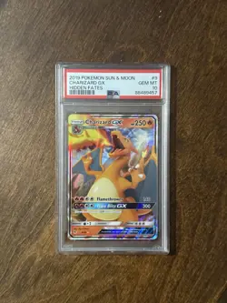 2019 POKEMON SUN & MOON HIDDEN FATES #9 CHARIZARD GX PSA 10 - Image 1