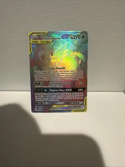 Pokemon Rowlet & Alolan Exeggutor GX Full Art Secret Rare TAG TEAM Holo 237/236 - Image 1