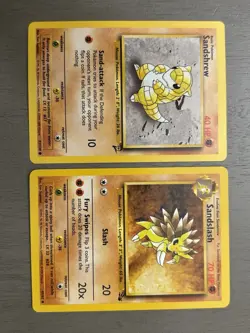 Sandshrew/Sandslash Evolution Set - 1999 Pokemon Cards - Image 1