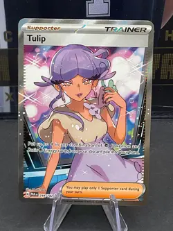 Pokemon TCG Tulip Paradox Rift Trainer Holo Ultra Rare Full Art 244/182 - Image 1