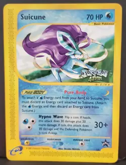 Pokemon TCG Suicune 53 Stamped Black Star Promo Card 2002 - Image 1