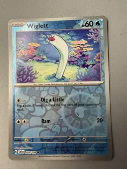 Pokemon TCG * Scarlet & Violet * 56/198 Wiglett REVERSE HOLO Common * FRESH PK - Image 1