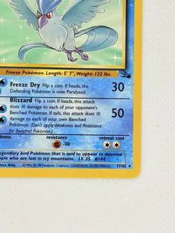 Articuno 17/62 - Fossil Unlimited Non-Holo Rare WOTC Pokemon TCG - Image 4