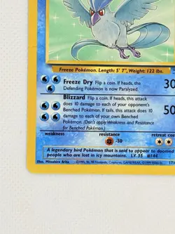 Articuno 17/62 - Fossil Unlimited Non-Holo Rare WOTC Pokemon TCG - Image 5