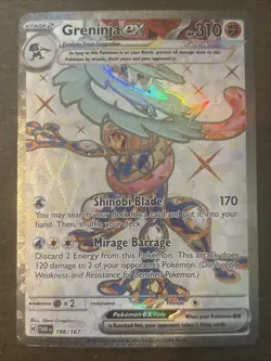 Greninja ex 198/167 Sv06: Twilight Masquerade Holo Pokemon TCG VLP - Image 1