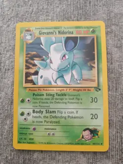 Giovanni’s Nidorina 44/132 Gym Challenge Set Uncommon Pokemon Card WOTC LP Rare. - Image 1