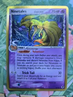 Ninetales delta EX15: EX Dragon Frontiers (8/101) Holo Rare Pokemon Card LP - Image 1