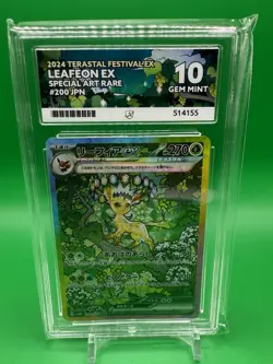 Leafeon ex 200/187 Terastal Festival ex sv8a Ace Grading Gem Mint 10 Pokemon - Image 1