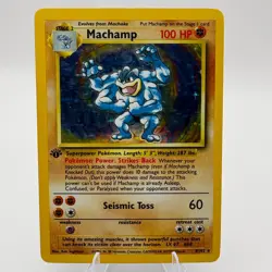 Pokemon TCG Machamp Base Set 8/102 Holo 1st Edition - Image 1