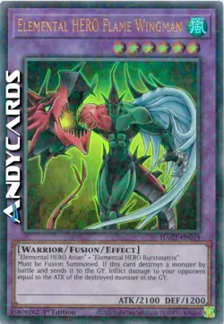 ELEMENTAL HERO FLAME WINGMAN • Ultra R DTT • HAC1 EN019 • 1Ed • YUGIOH ANDYCARDS - Image 1