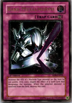 Yugioh Rare Metalmorph RDS-EN052 1st Edition Ultimate Rare NM - Image 1
