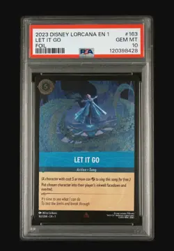 Disney Lorcana Frozen Let It Go The First Chapter Rare Foil PSA 10 163/204 EN - Image 2