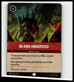 Disney Lorcana Fabled BE KING UNDISPUTED Epic Foil #216/204 - Image 1