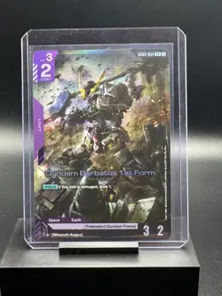 Gundam Barbatos 1st Form GD02-054 English LR Dual Impact Gundam Card NM - Image 1