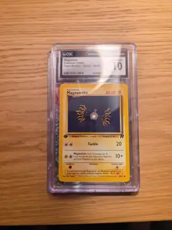 CGC 10 GEM MINT Pokemon 2000 Team Rocket 1st Edition 60/82 Magnemite Card - Image 1