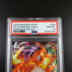 PSA 10 Charizard Vmax 020/189 Darkness Ablaze Holo Graded Pokemon Card - Image 2