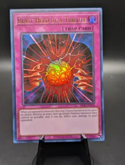 Yu-Gi-Oh Blast Held by a Tribute DCR-EN104 Trap Card Holo Foil NM 🐲 - Image 1