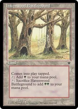 MTG - 2 x Havenwood Battleground - 2x x2 - Fallen Empires Regular - Image 1