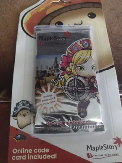 MapleStory Trading Card Game 9 Card Booster Pack Online Code Card Included NEW - Image 1